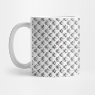 gray and white cube, pattern Mug